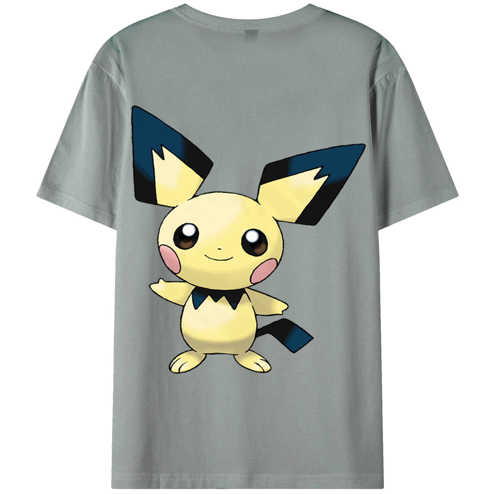 （画像用） ポケットモンスター Pokémon 綿100％ メンズ半袖Tシャツ（バックプリント） 通気性